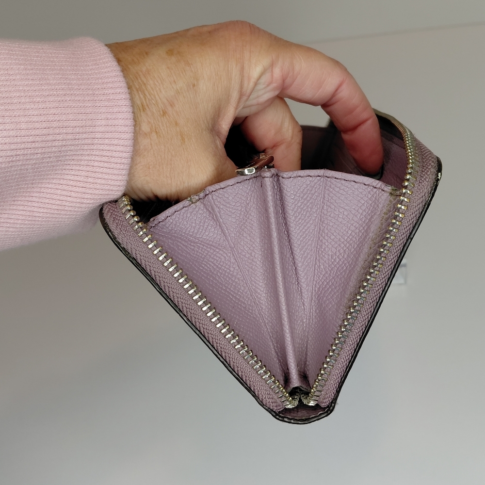 Coach Leather Purple Long Zip Around Wallet - Picture 7 of 13